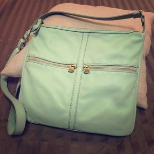 Mint Green Fossil Crossbody Bag